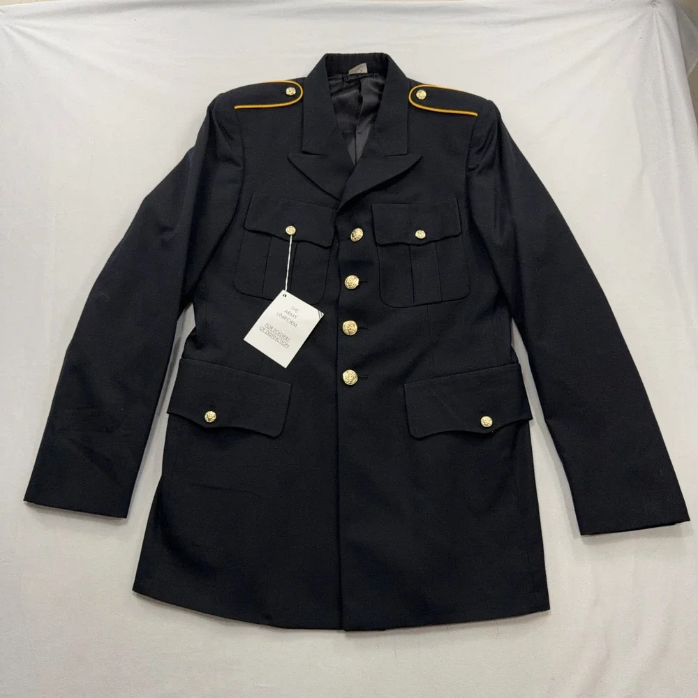 US Army Dress Blue Service Uniform Coat ASU Jacket Blue 38L NWT DeRossi & Son